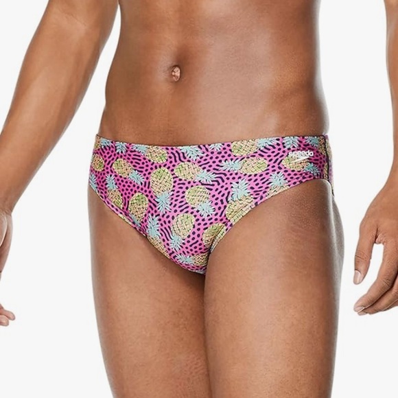 Speedo Men's Swimsuit Brief Endurance+ The One
NWT  size 32 pineapple print - Picture 4 of 7